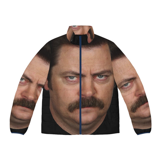 Ron Swanson Puffer Jacket - Parks and Recreation Inspired Clothing