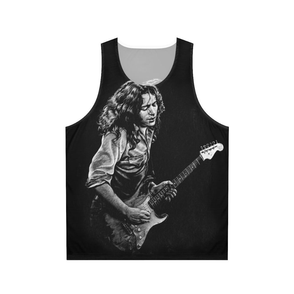 Rory Gallagher drawing unisex tank top