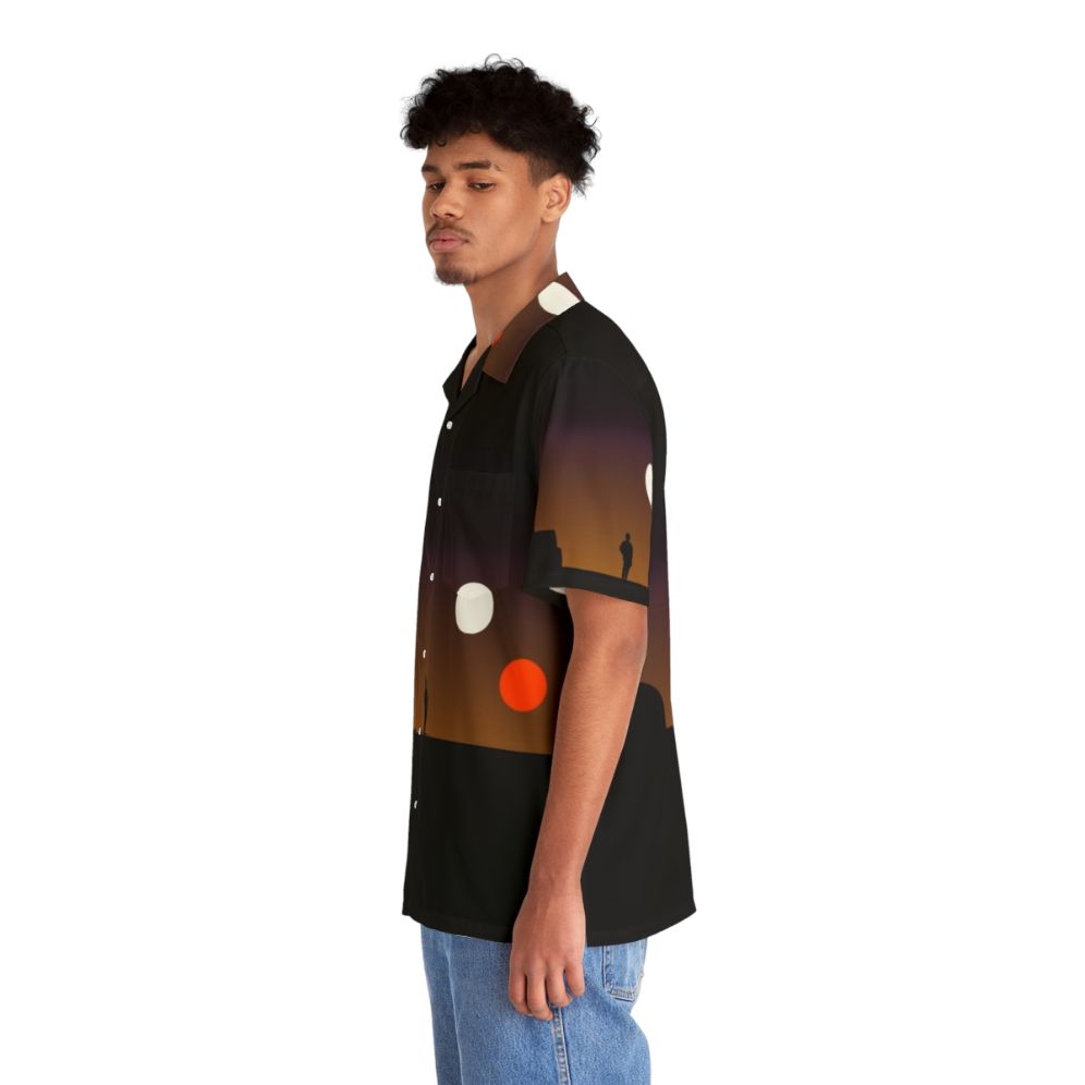 Tatooine-Inspired Double Sunset Hawaiian Shirt - People Left