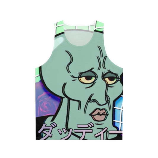 Handsome Squidward Vaporwave Aesthetic Unisex Tank Top