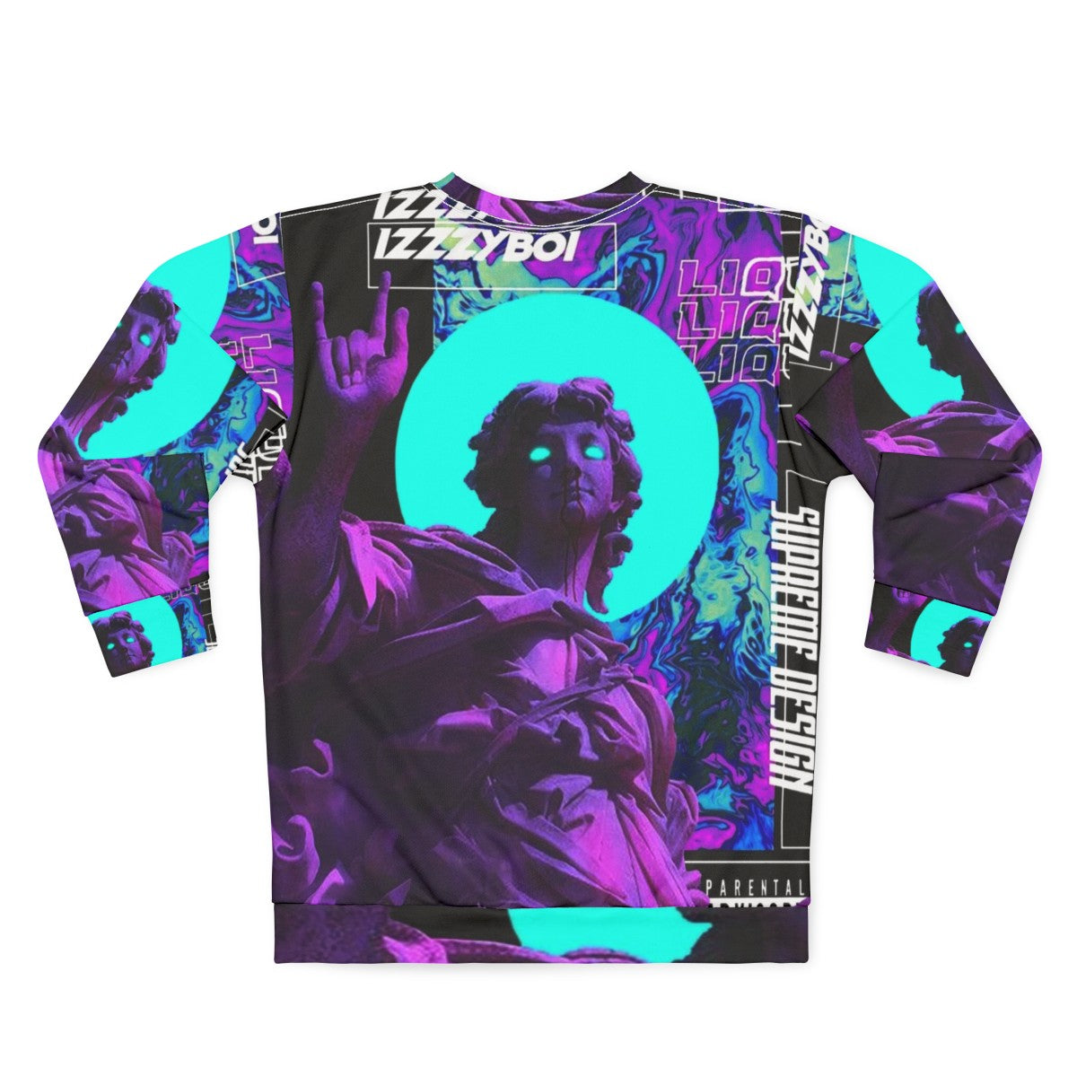 Vaporwave aesthetic cyberpunk futuristic sweatshirt - Back