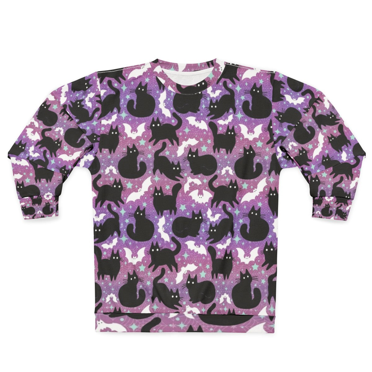 Pastel Halloween Black Cats Spooky Cute Sweatshirt