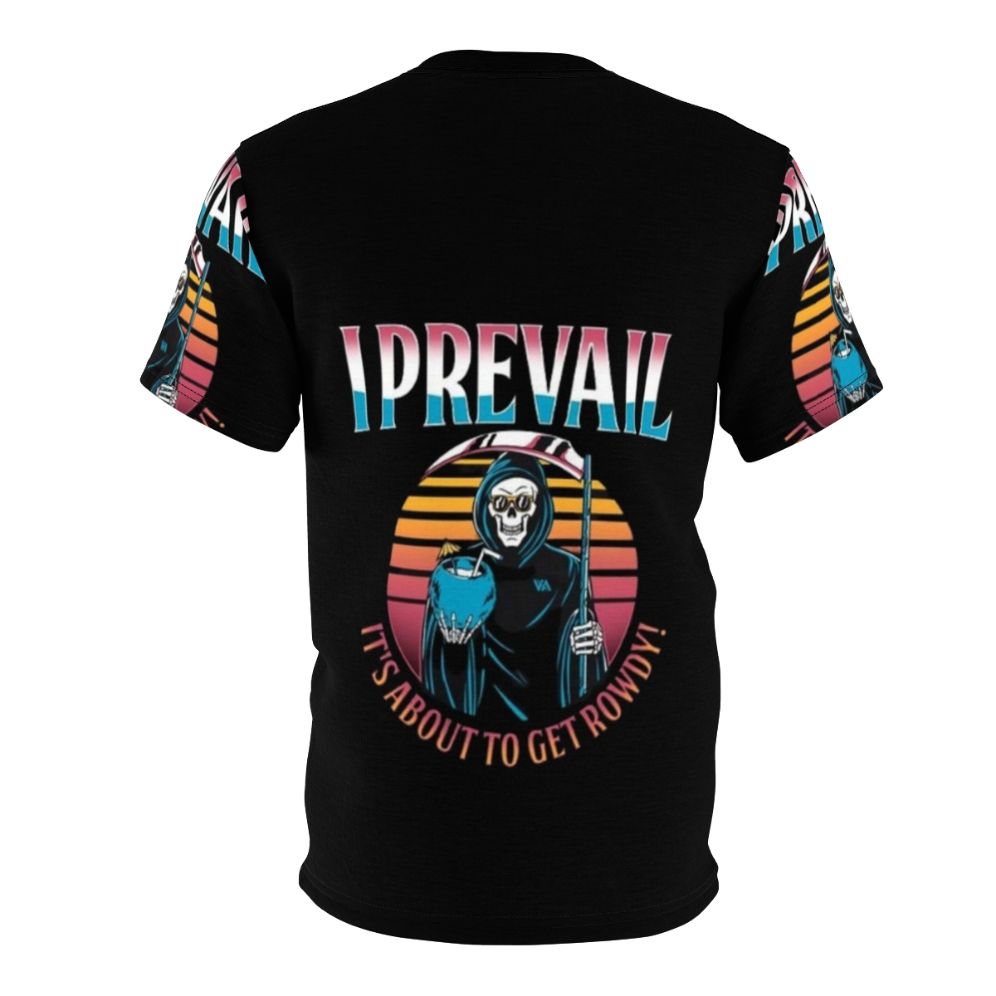 Metalcore-inspired graphic t-shirt featuring the I Prevail logo and band name - Back