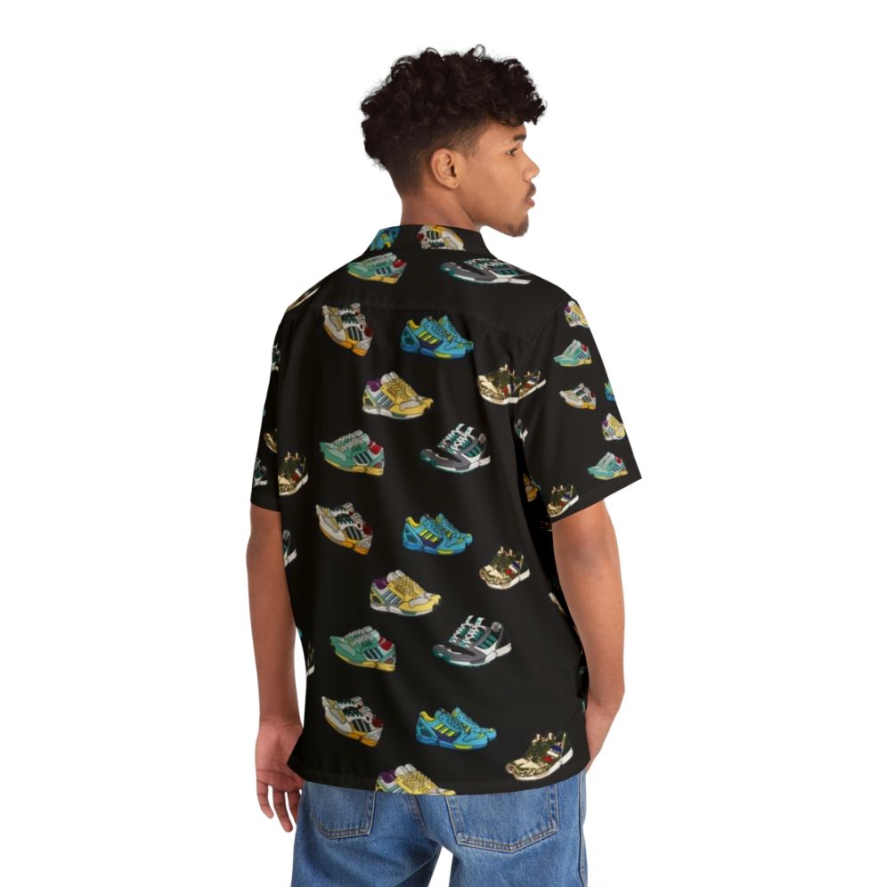 ZX Family Hawaiian Shirt with Tropical Floral Print - People Back