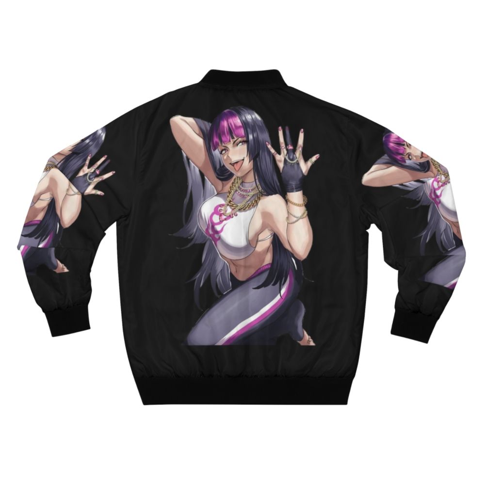 Anime Juri Sexy Hentai 3 Sticker Bomber Jacket - Back