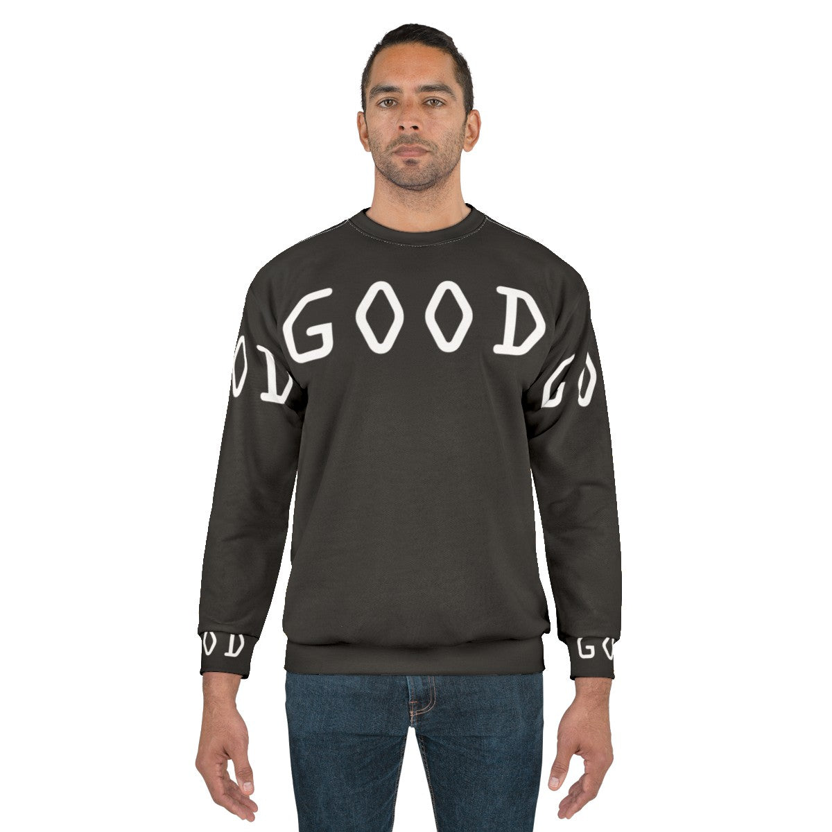 Motivational sweatshirt with inspiring graphics - men