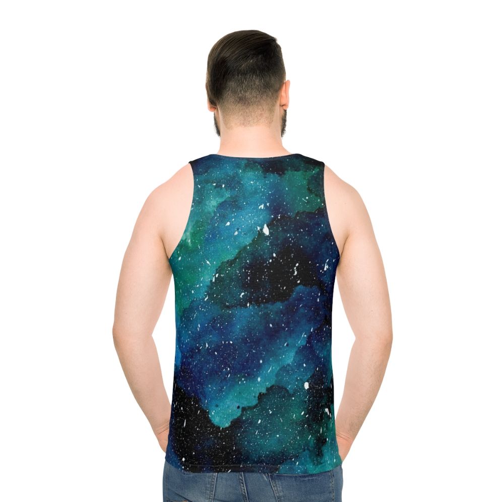 Emerald Galaxy Unisex Tank Top - men back