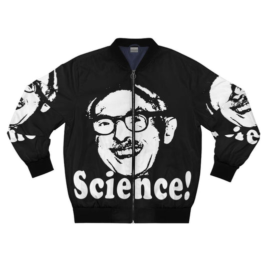 "Magnus Pyke Bomber Jacket - Vintage 1970s Science Themed Outerwear"