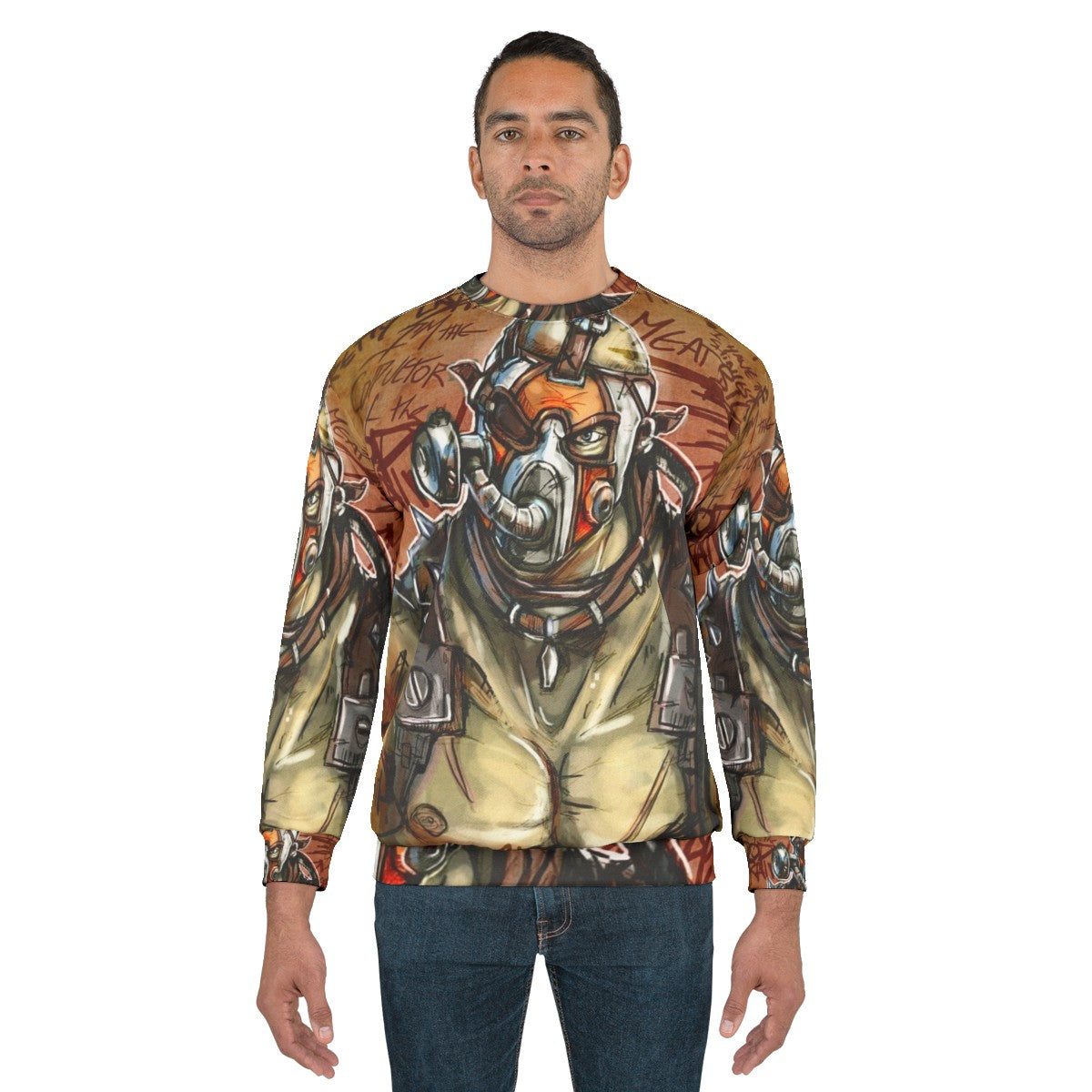 Psycho Sweatshirt 2 - Borderlands Inspired Post-Apocalyptic Fashion - men