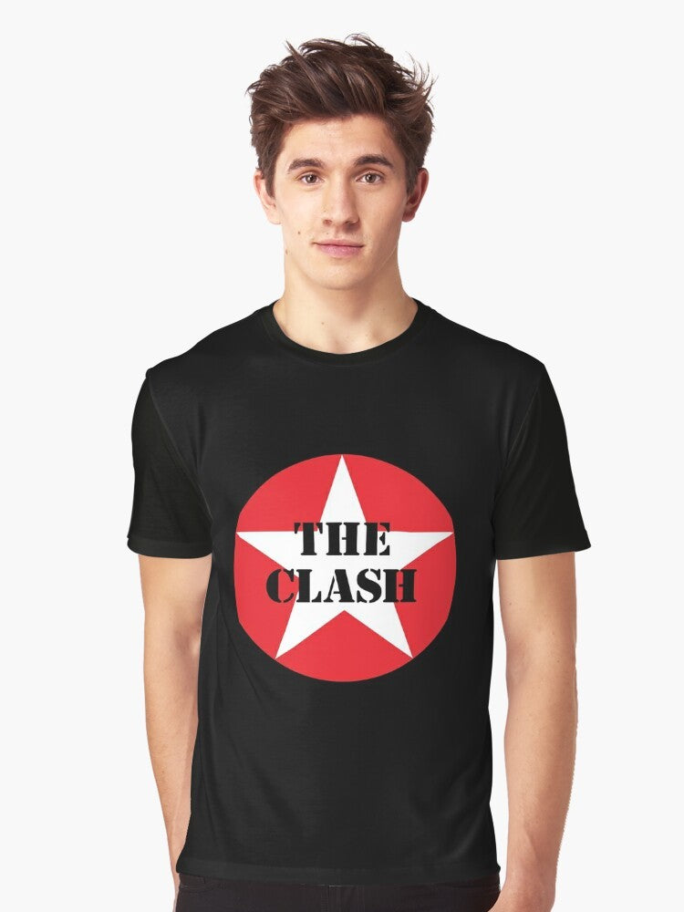 The Clash Punk Rock Graphic T-Shirt featuring the iconic London Calling album cover - Men