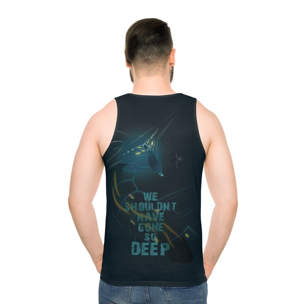 Subnautica inspired unisex tank top - men back