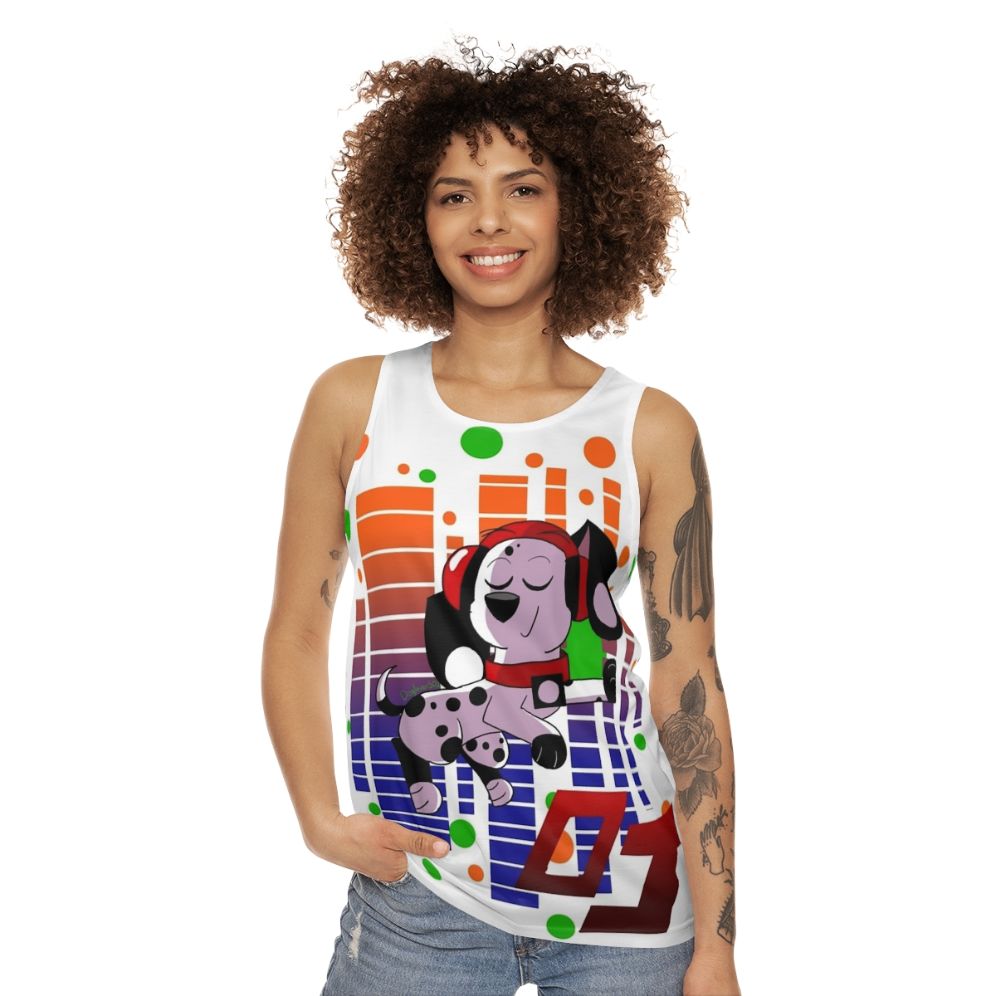 DJ Unisex Dalmatian Tank Top - women