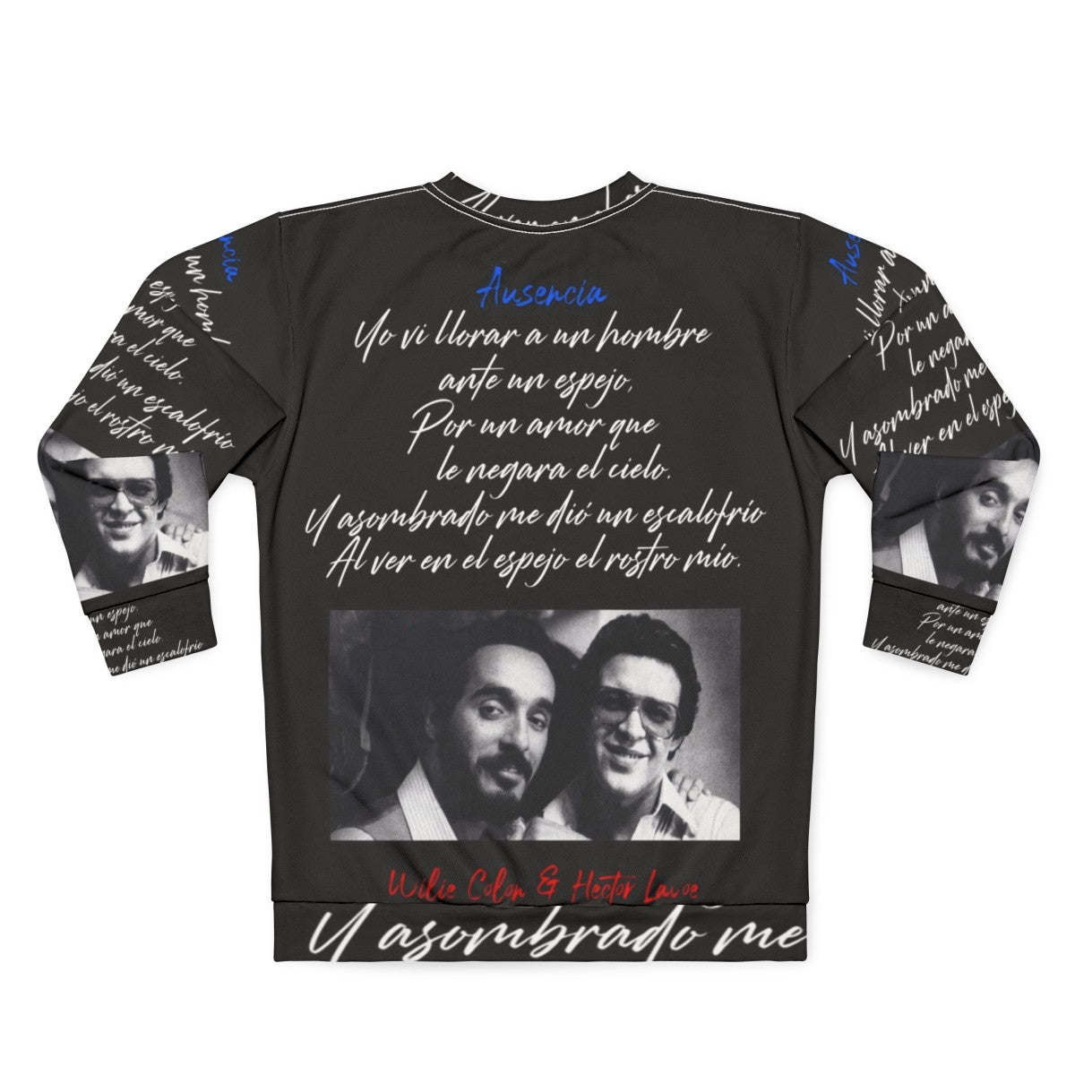 Salsa Legends Willie Colon and Hector Lavoe Ausencia Sweatshirt - Back