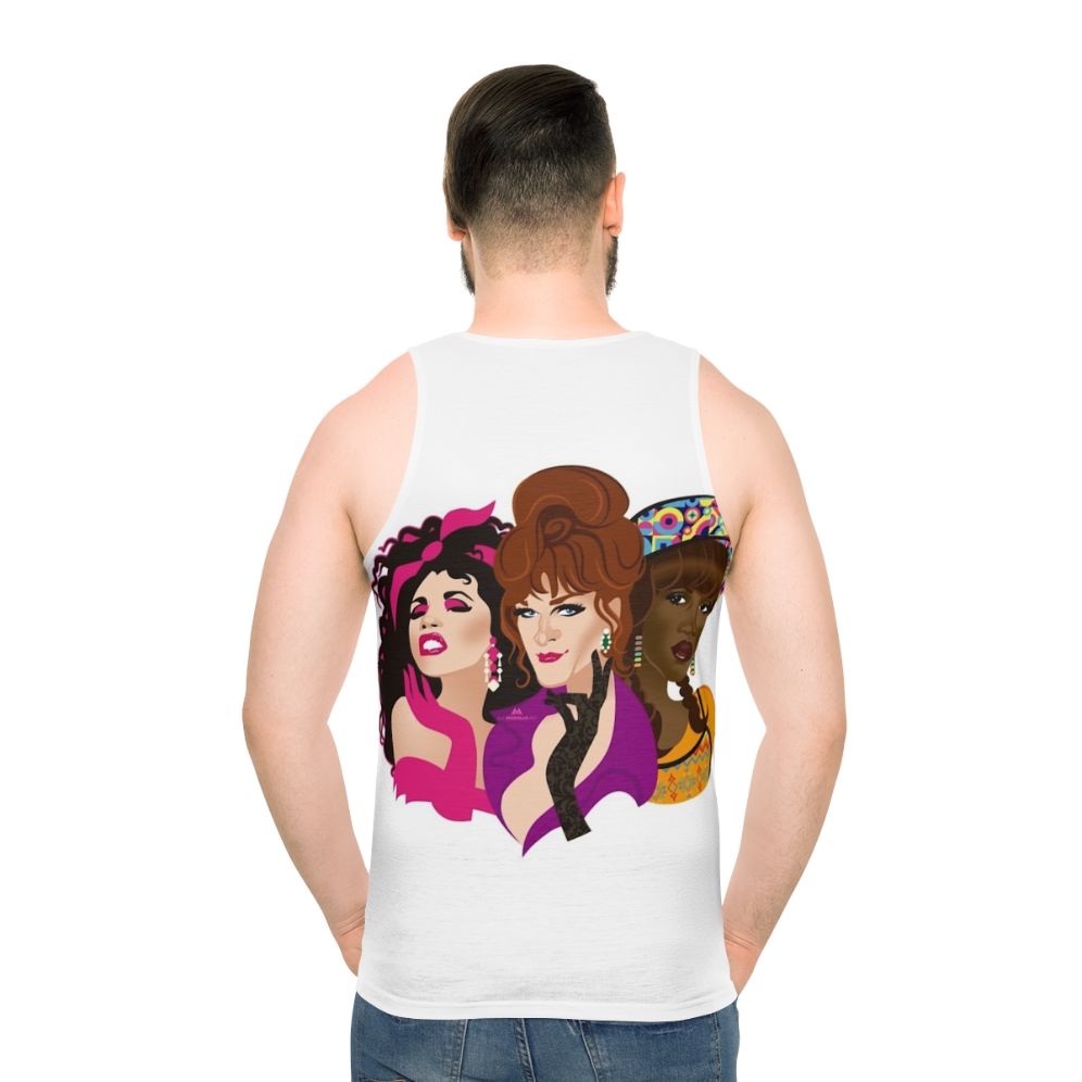 Unisex 'To Wong Foo' tank top with Alejandro Mogollo art - men back