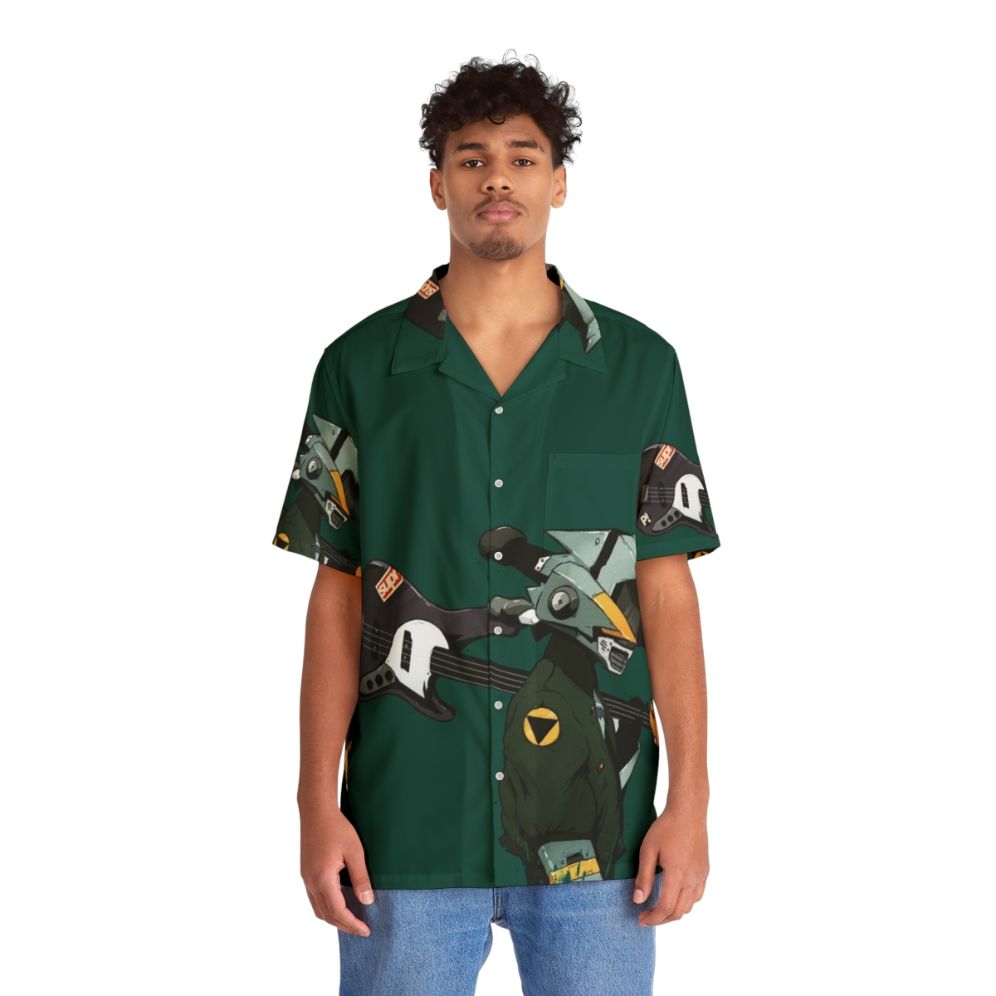 FLCL Guitar Anime Hawaiian Shirt - People Front