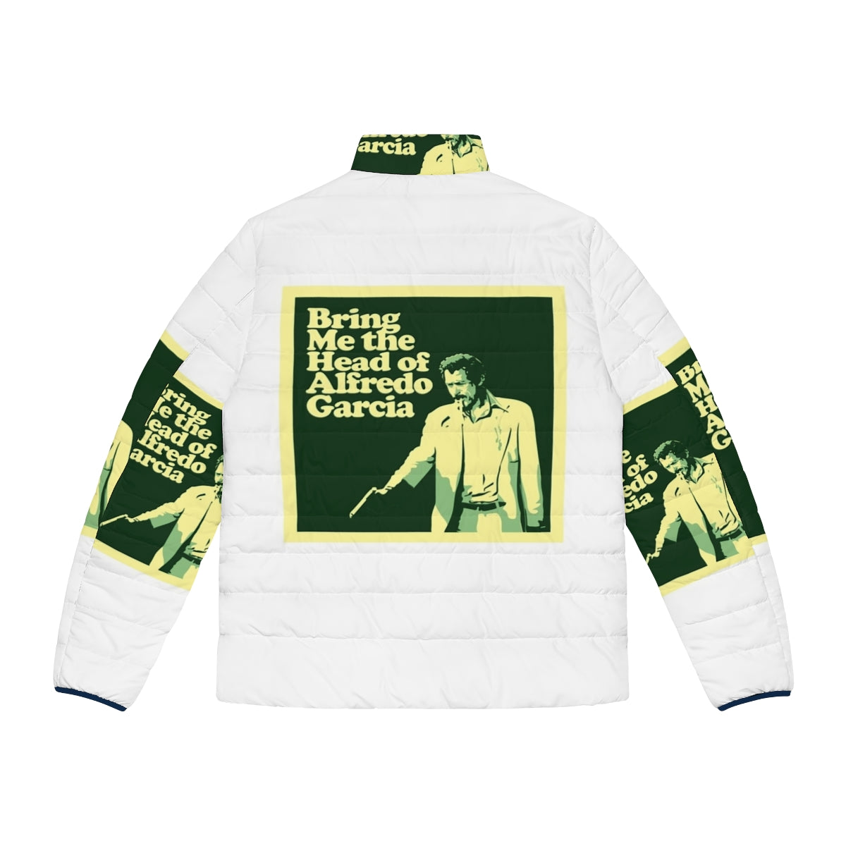 Alfredo Garcia Puffer Jacket featuring iconic 70s movie imagery - Back