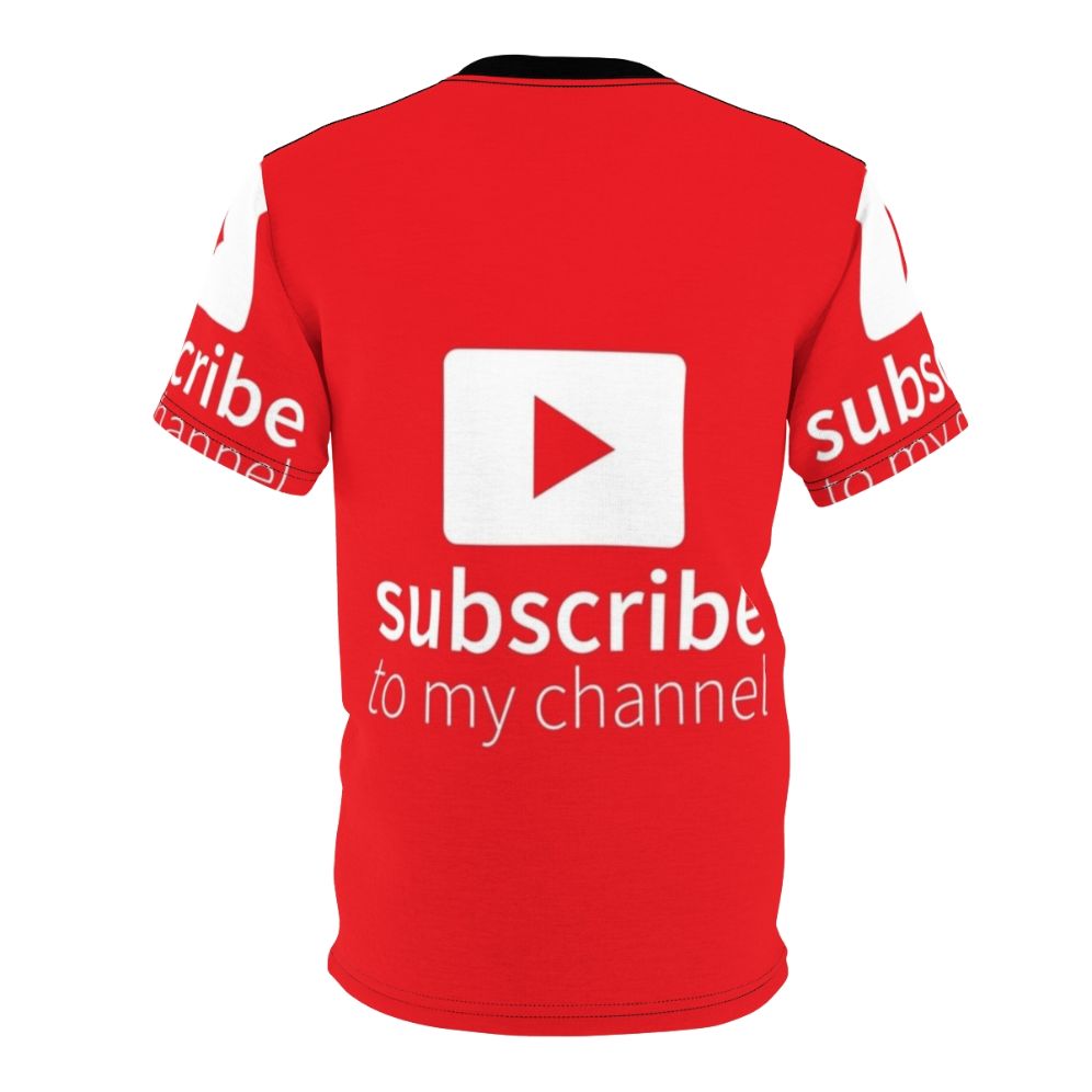 Stylish t-shirt design featuring the text "Subscribe to My Channel" - Back