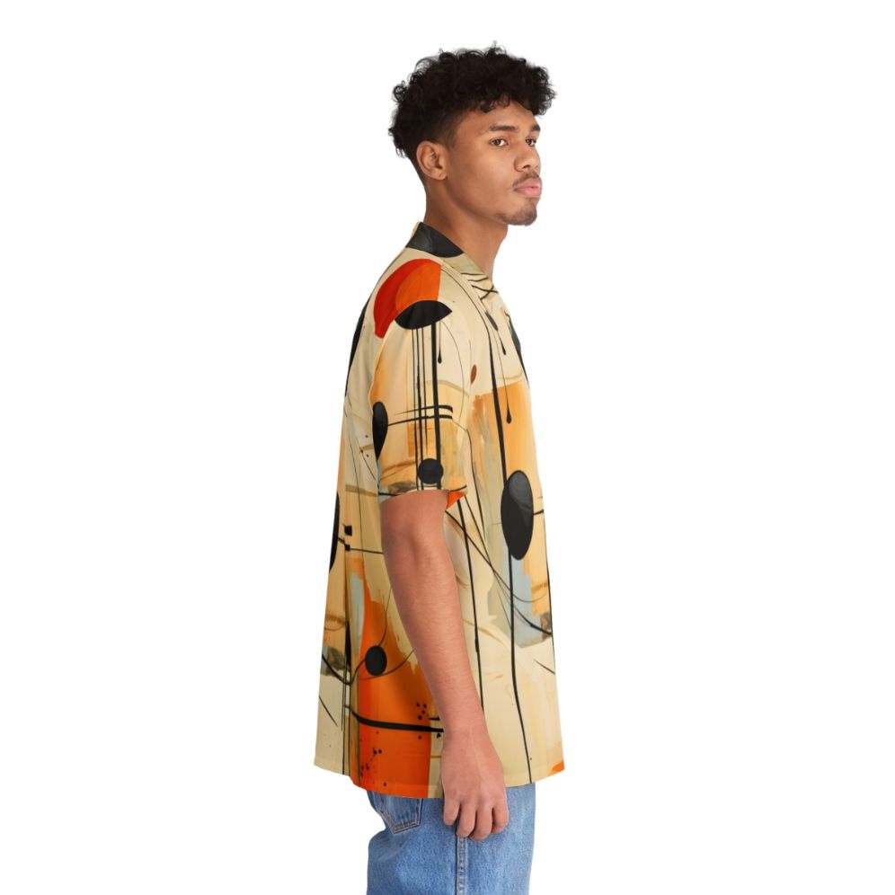 Autumn Abstract Neutral Hawaiian Shirt featuring modern art design - People Pight