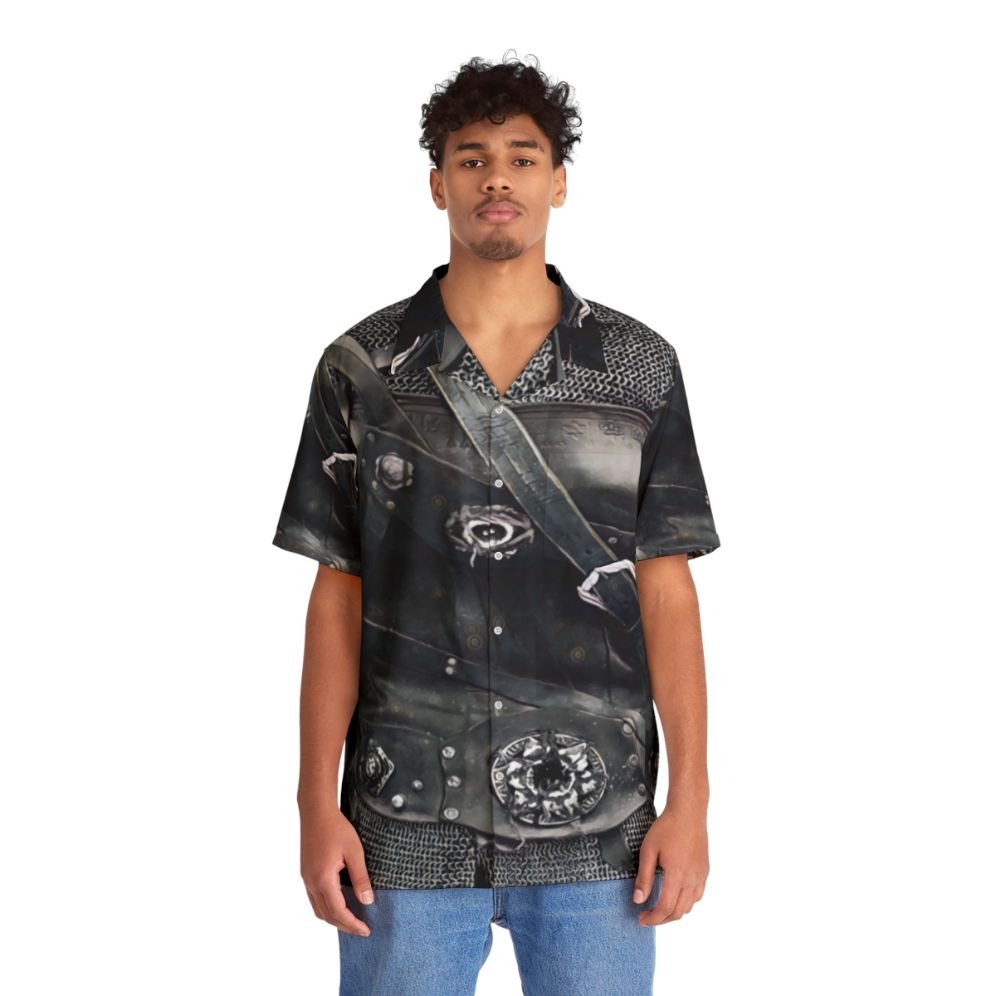 Armour Gear Hawaiian Shirt with Tropical Faux Leather Design - Lifestyle