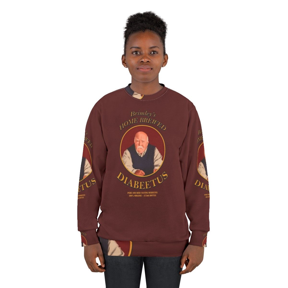 Diabeetus Retro Sweatshirt with Wilfred Brimley Design - women