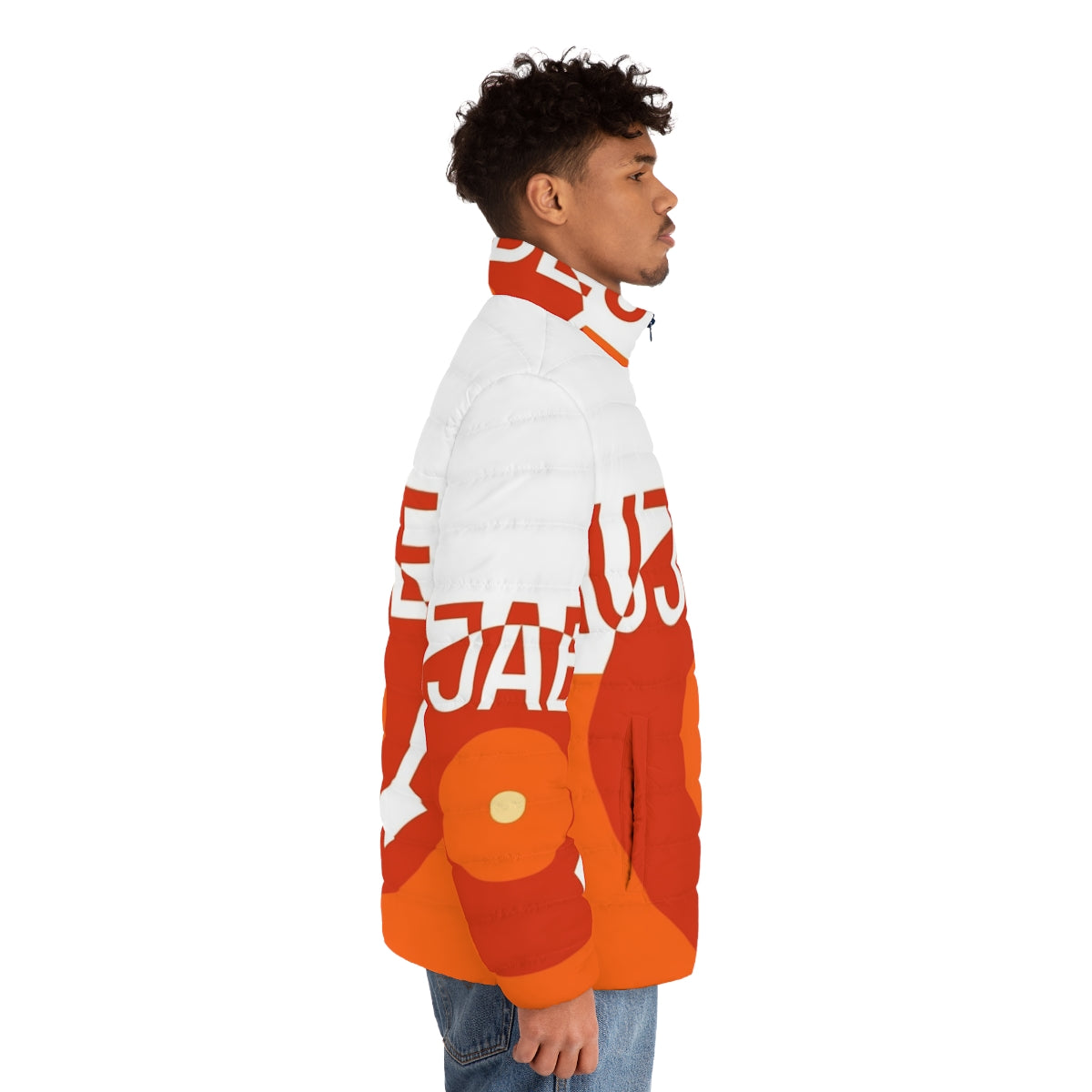 Nujabes Puffer Jacket - Anime Inspired Hip Hop Streetwear - men side right