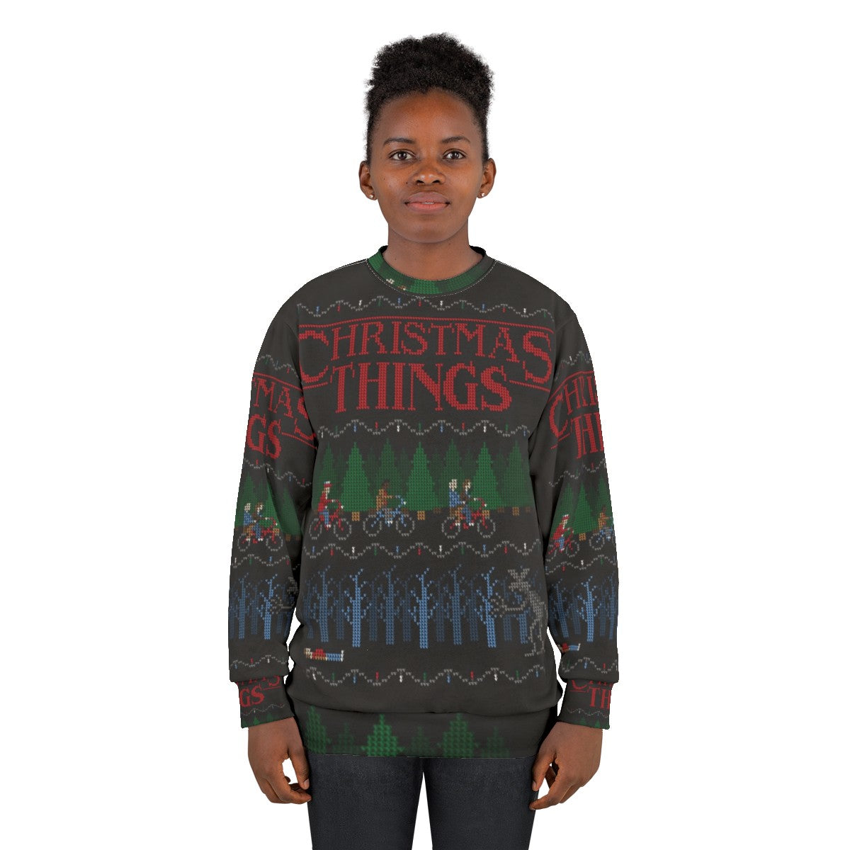 Christmas Things Sweatshirt 2 - Festive Holiday Sweater - women