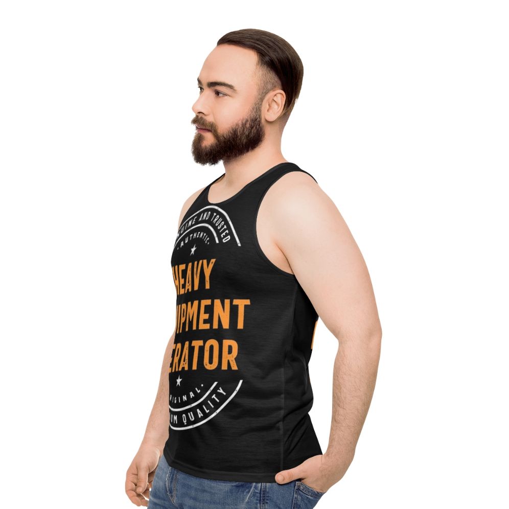 Heavy Equipment Operator Unisex Tank Top - men side