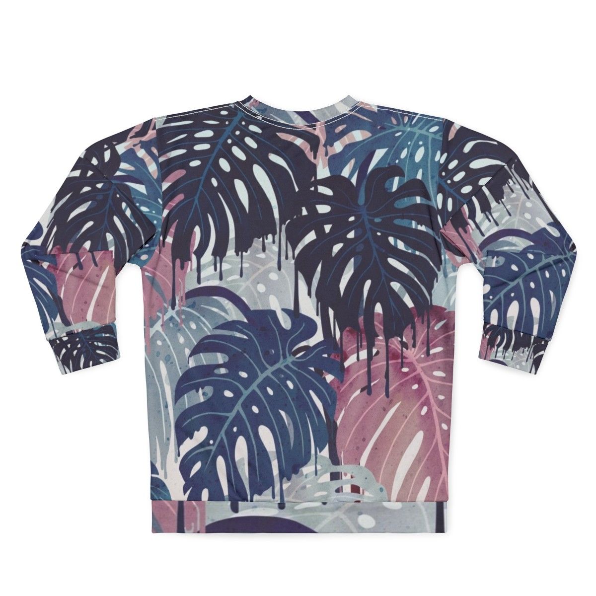 Monstera Melt Tropical Sweatshirt - Back