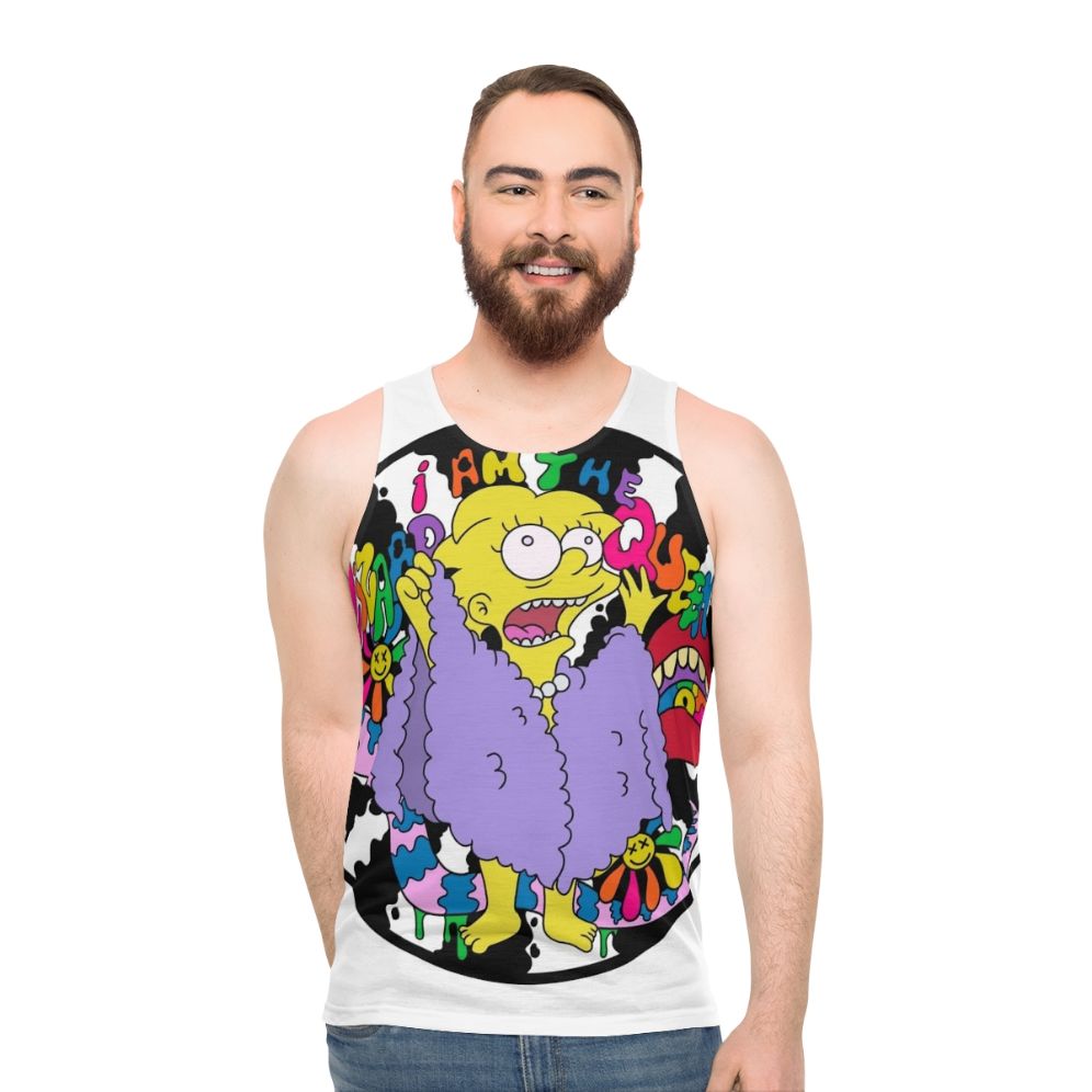 Psychedelic Lizard Queen Unisex Tank Top - men