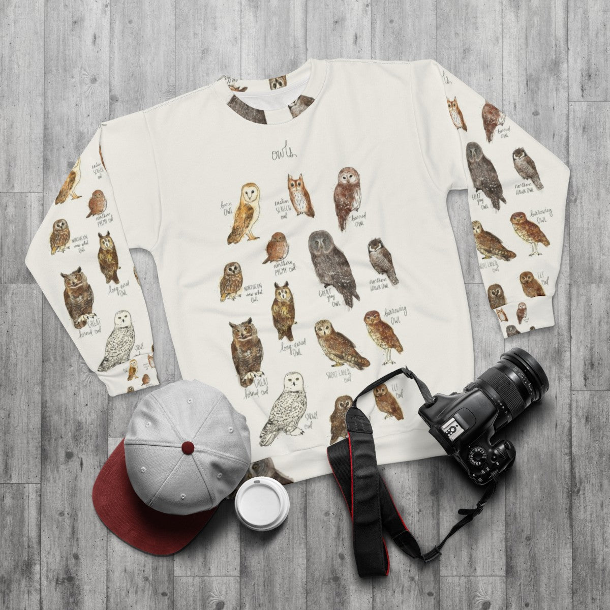 Owls Graphic Sweatshirt - flat lay