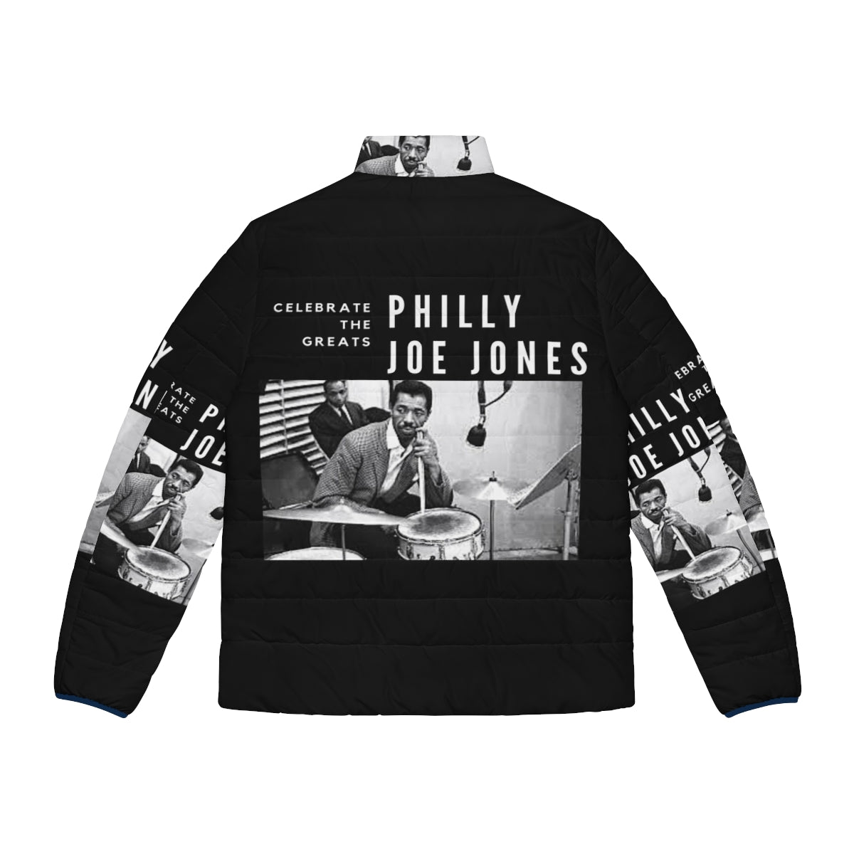 Philly Joe Jones - Legendary Jazz Drummer Puffer Jacket - Back