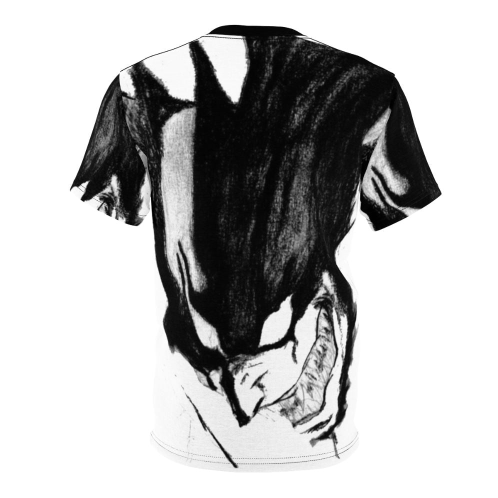 Devilman inspired black and white graphic t-shirt - Back