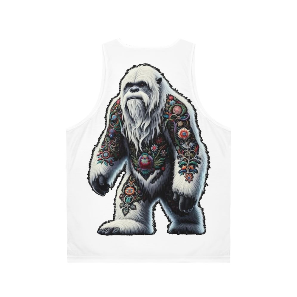 Embroidered yeti unisex tank top - Back