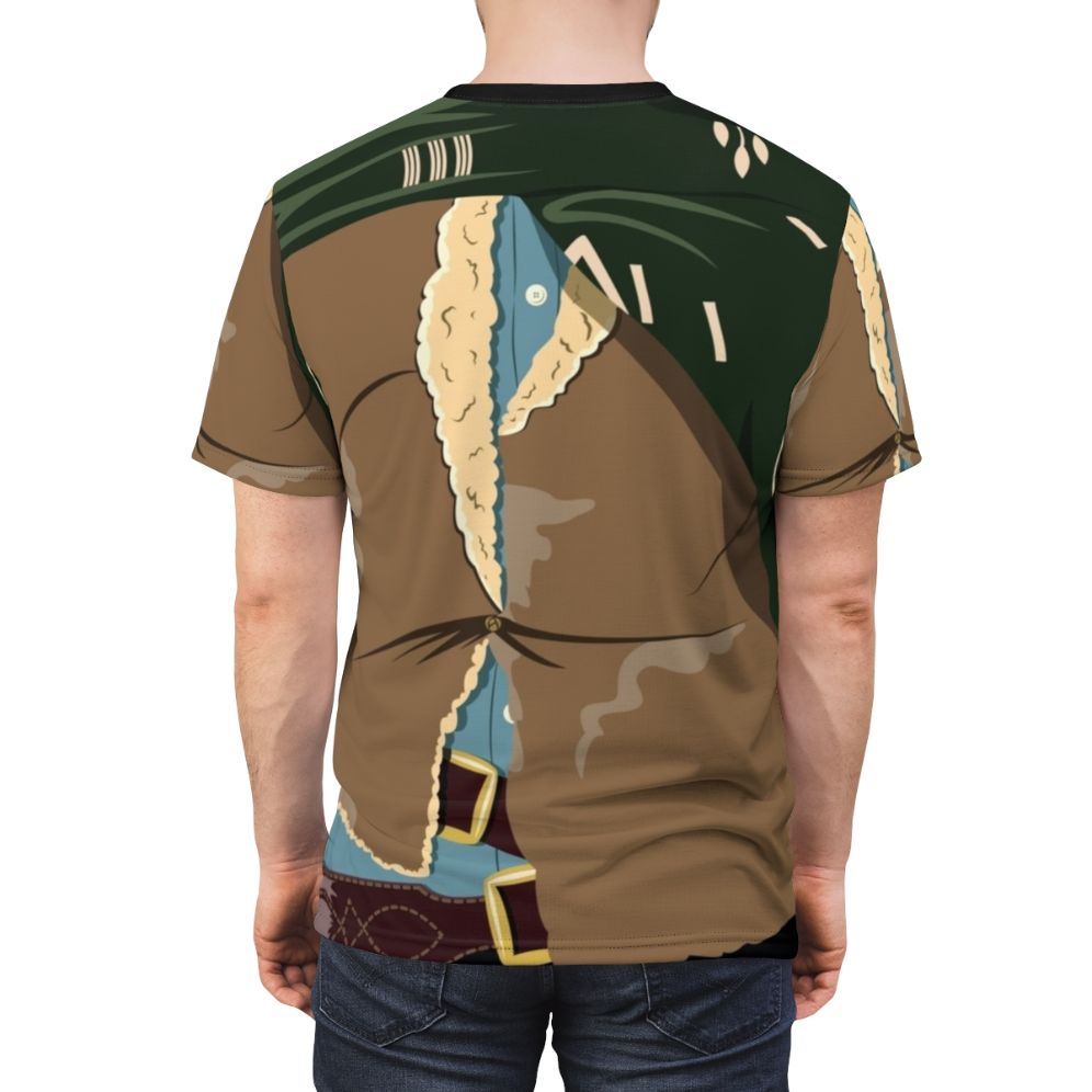 Spaghetti Western Inspired T-Shirt with Cowboy and Gunfighter Graphic - men back