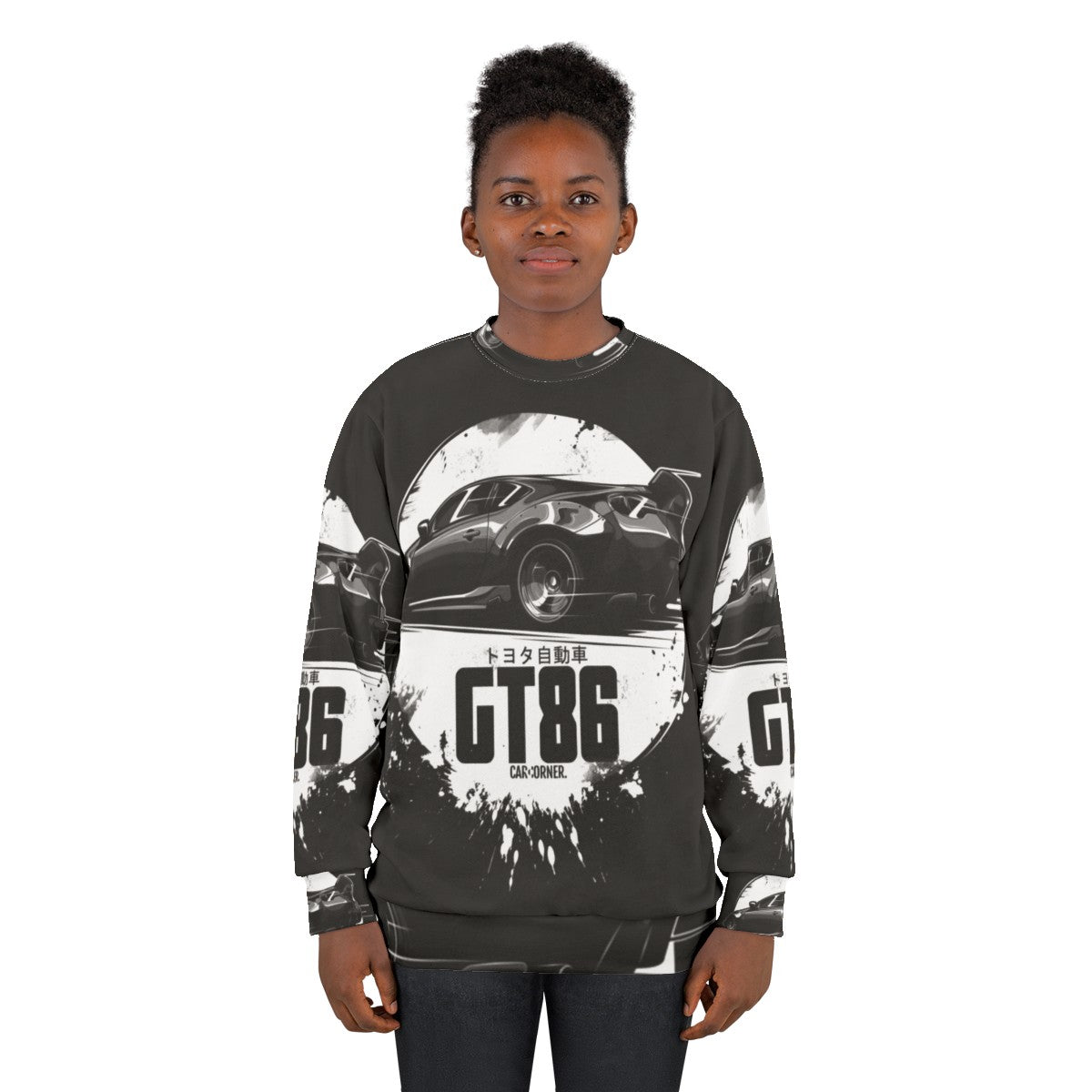 Toyota GT86 Sweatshirt with Automotive Graphic Design - women