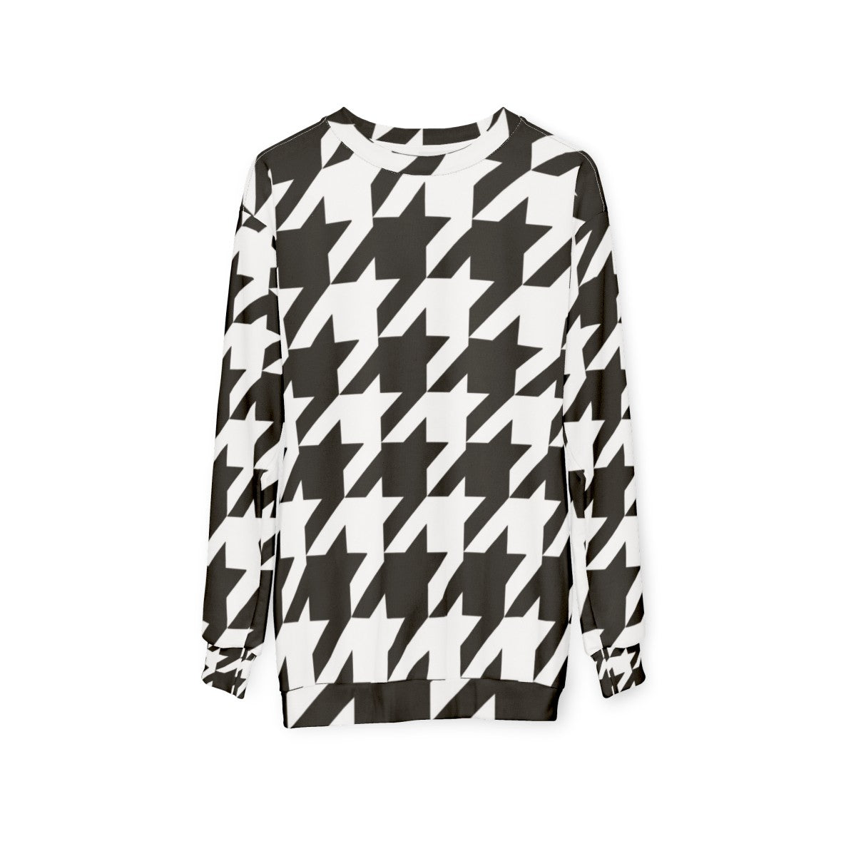 Classic houndstooth pattern sweatshirt - hanging