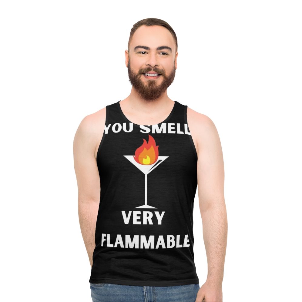 "You Smell Very Flammable" David Rose Schitt's Creek Quotes Unisex Tank Top - men