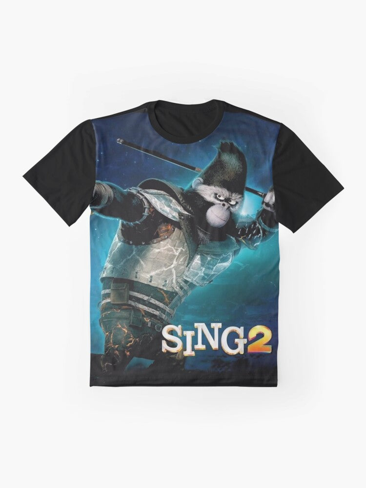 Sing 2 graphic t-shirt featuring characters from the animated musical comedy film - Flat lay