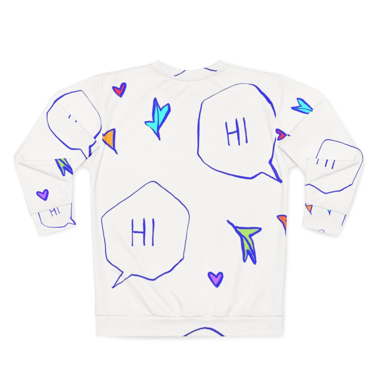 Heartstopper "Hi" Quote Sweatshirt featuring a cute fanart design - Back