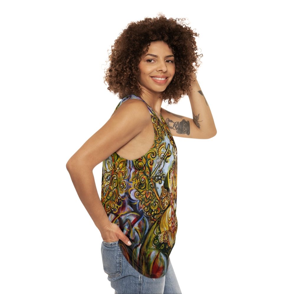 Lord Ganesha Unisex Tank Top - women side