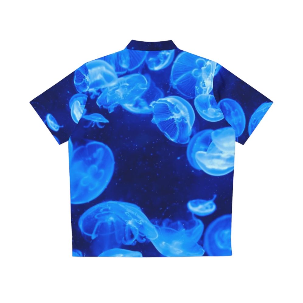 Blue Jellyfish Hawaiian Shirt - Back