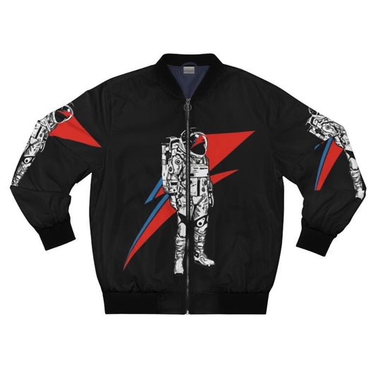 Bowie inspired bomber jacket with Ziggy Stardust and Goblin King graphics