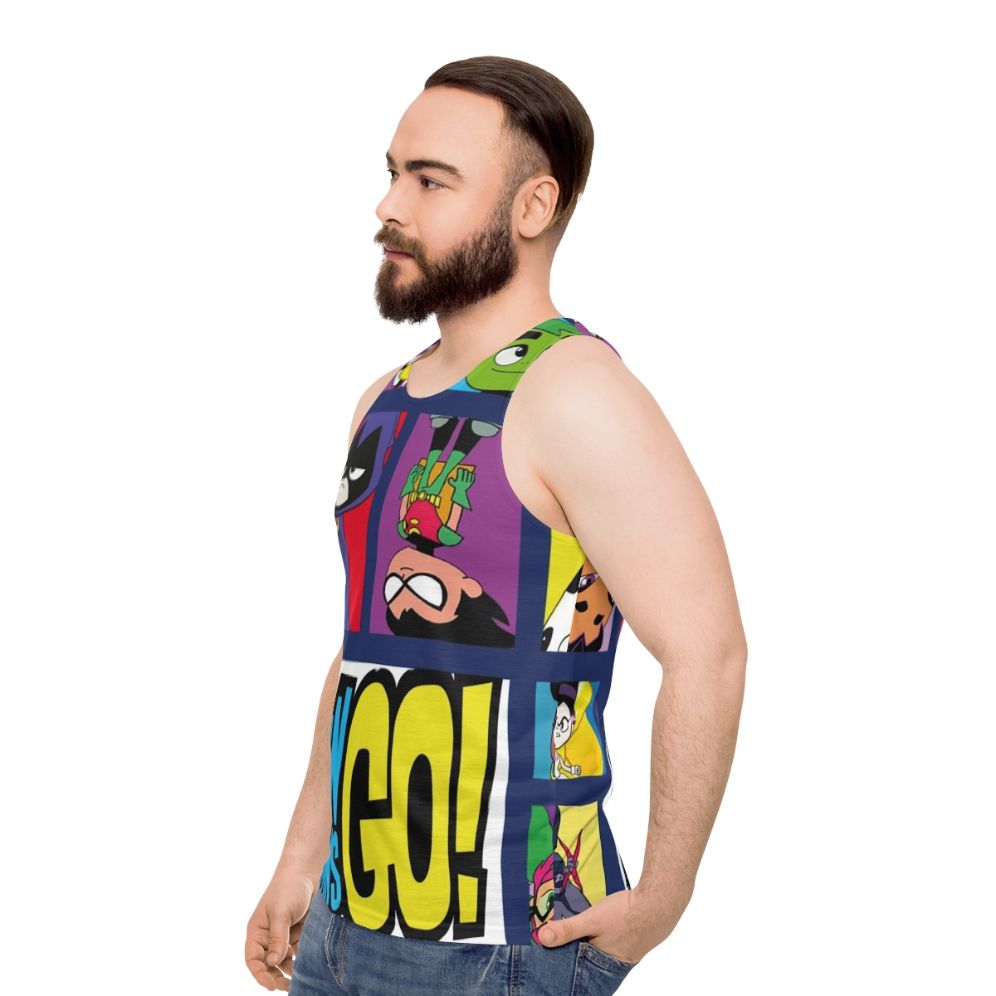 Teen Titans Unisex Tank Top - men side