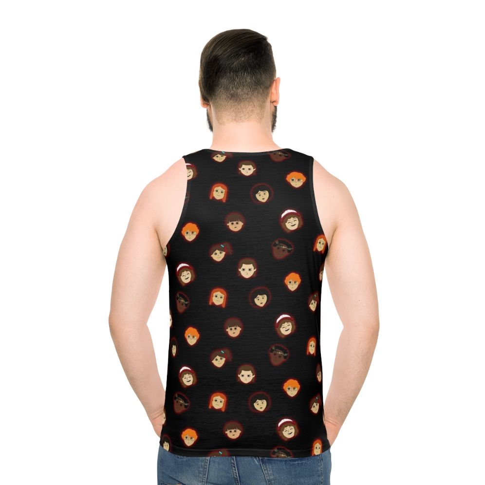 Stranger Kids Faces Unisex Tank Top - men back