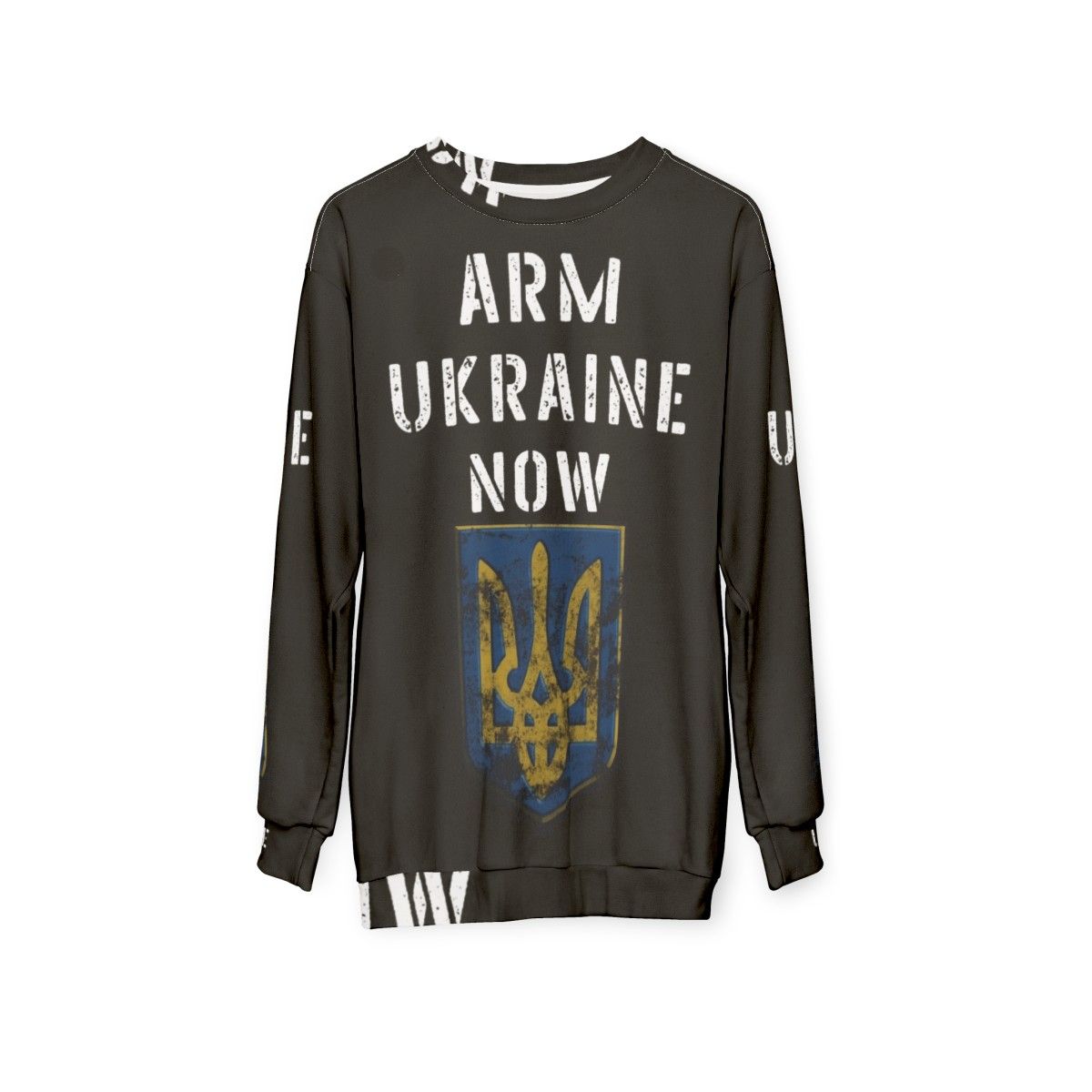 Arm Ukraine Now Sweatshirt - Support Ukraine in the Fight Against Russian Invasion - hanging