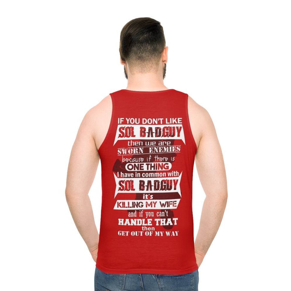 Guilty Gear Sol Badguy Unisex Tank Top - men back