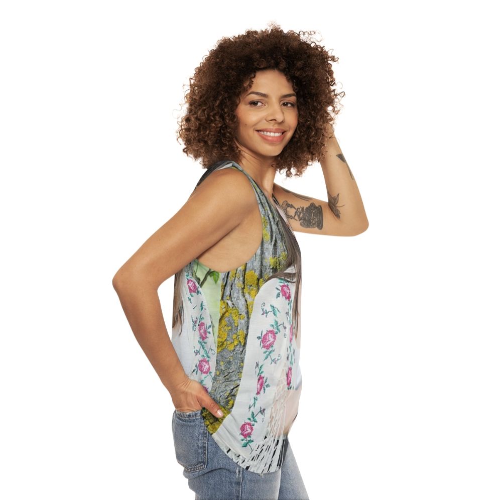 Alynda Segarra unisex retro aesthetic tank top - women side