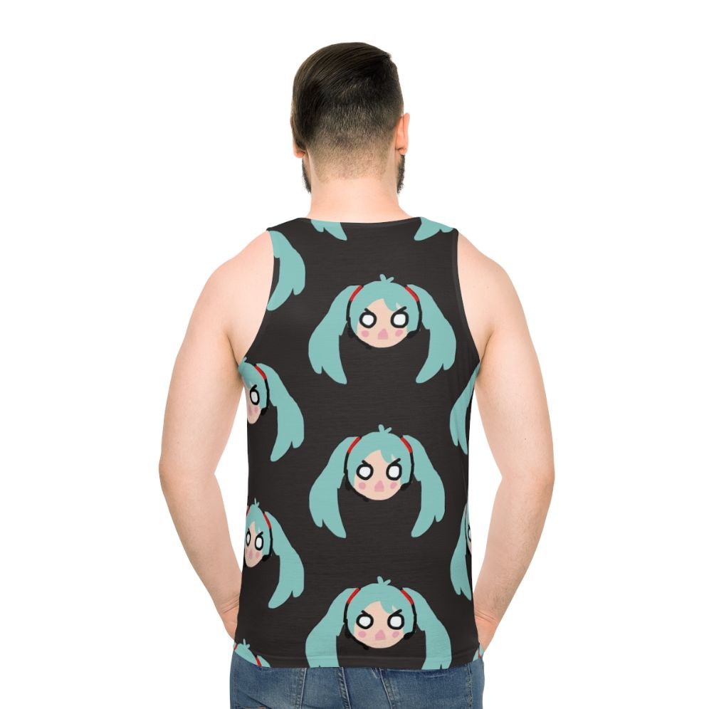 Hatsune Miku Vocaloid Anime LGBTQ+ Unisex Tank Top - men back