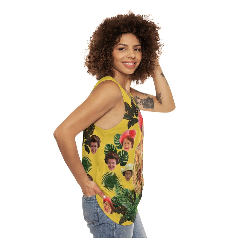 Hyacinth Bucket Bloomin' Unisex Tank Top - women side