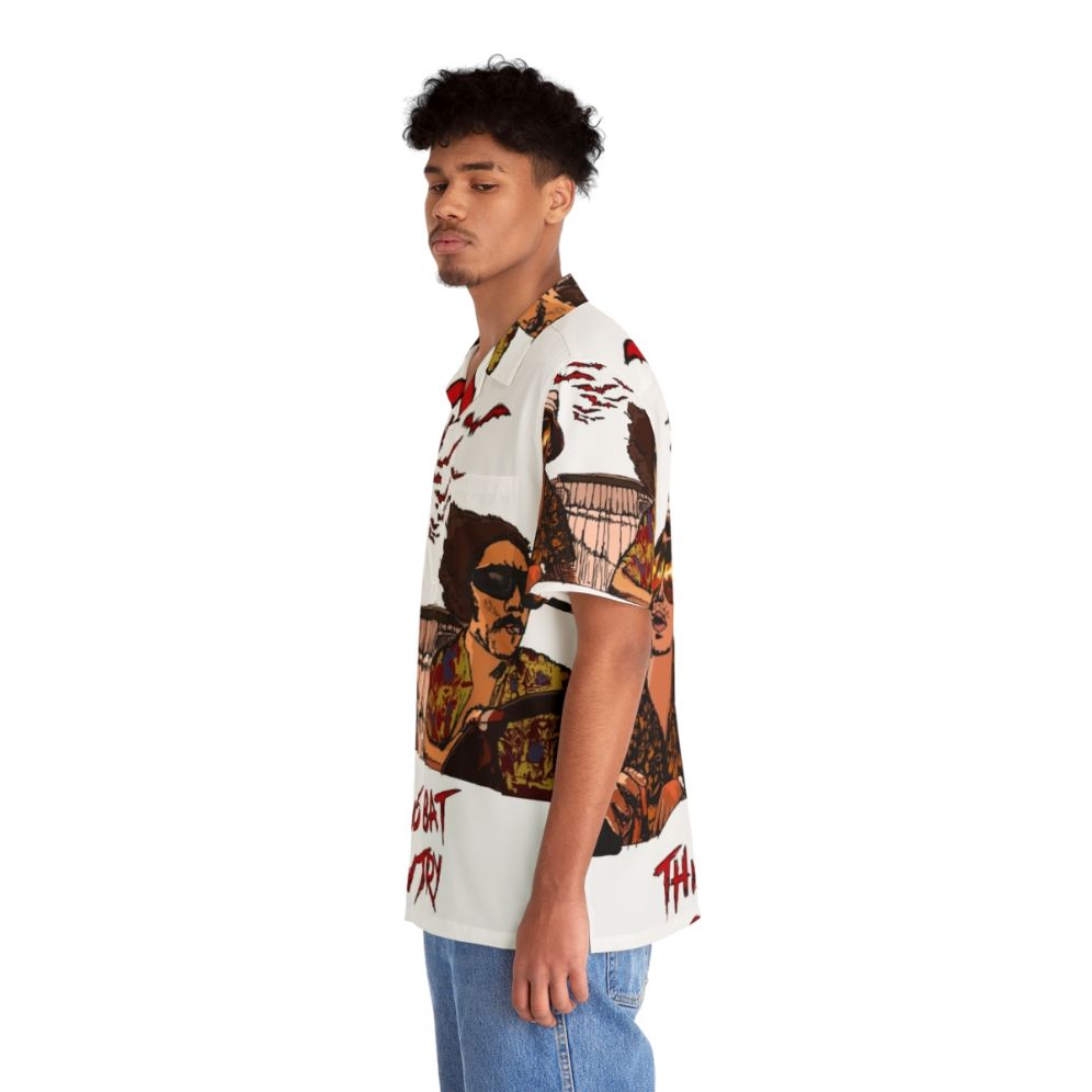 Bat Country Hawaiian Shirt featuring a psychedelic print inspired by Fear and Loathing in Las Vegas - People Left